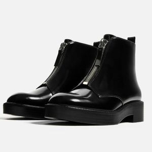 Zara Zip Up Moto Boots